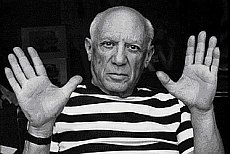The artist Pablo Picasso in Barcelona