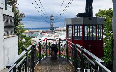 Aeri cable car over the Old Port