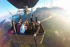 Hot-Air Balloon Ride with Cava and Snacks