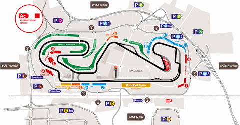 Übersicht der Tribünen des Circuit de Barcelona-Catalunya
