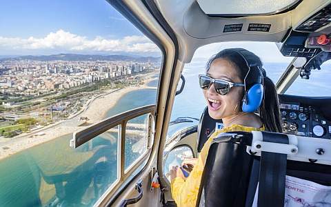 A special experience: Helicopter sightseeing flight over Barcelona