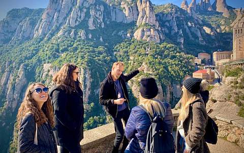 The guides will show you the landscape and monastery