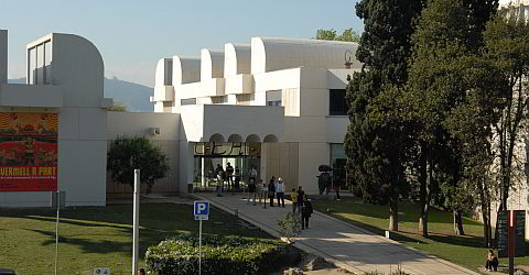 Entrance to the museum of Fundació Joan Miró in Barcelona