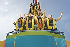 Rollercoaster in PortAventura Park near Barcelona