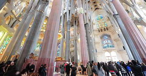 The Interior Of The Sagrada Familia