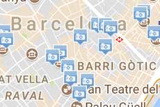 Map of Barcelona - the sights on the map