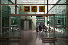 Arrival via the airport in Barcelona